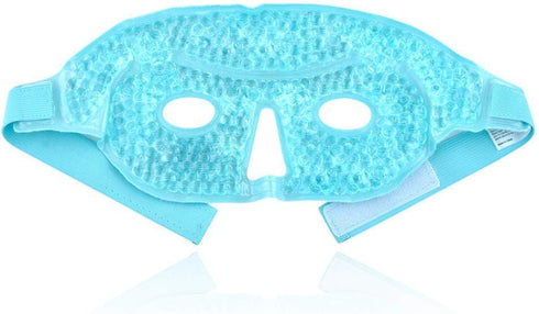 Ice Face/Eye Mask for Woman Man, Heated Warm Cooling Reusable Gel Beads ice Mask with Soft Plush Backing,Hot Cold Therapy for Facial Pain,Sleeping...