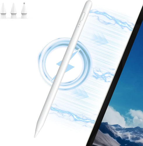 Stylus Pen for iPad with Magnetic Wireless Charge, Fast Charge Apple iPad Pencil, Palm Rejection, Tilt Sensitivity, Work for 2018-2024 iPad Air 3-...