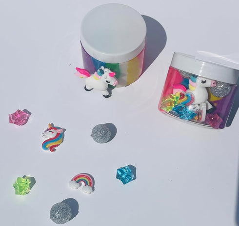 Sensory Play Dough Jar kit Toddlers. One jar of Non-toxic Air Dry Clay Educational Light Clay long lasting for Kids (ONE JAR Unicorn/Rainbow No Gl...