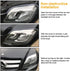 Car LED Strip Lights, 2 Pcs 24 Inch Flexible Headlight Strips DRL Light Tube, Dual Color White and Amber Daytime Running Lights Waterproof Neon Tu...