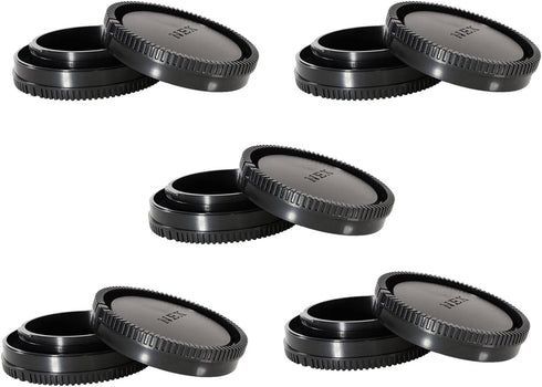 5 SET Body Cap & Camera Rear Len Cap Set Compatible with Sony E-Mount NEX Mirrorless Cameras Sony Alpha a6500 A6300 a6000 a5100 a5000 a3000 Alpha ...