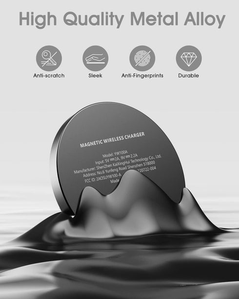 Magnetic Wireless Charger for iPhone 15 Pro Max/15 Pro/15 Plus/15/14 Pro Max/14 Pro/14 Plus/14/13 Pro Max/13 Pro/13 Mini/12 Pro Max/12 Pro, Fast C...