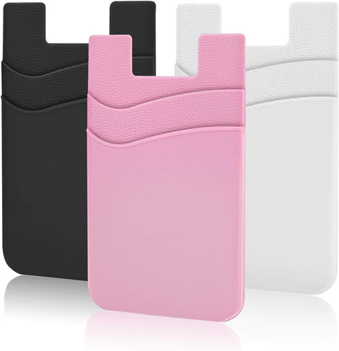 SHANSHUI Phone Pocket, Stick on Wallet Credit Business Card Holder for Back of Phone Pocket Compatible for iPhone, Android and Every Smartphones (...