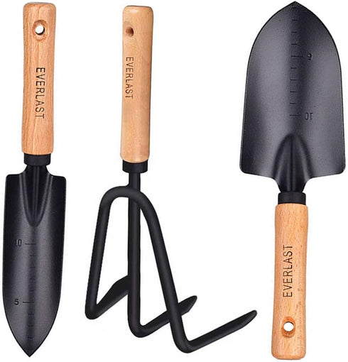 Garden Tools Set-Garden Trowel, Large Succulent Plant Transplant Trowel Set,3 Piece Large Premium Gardening Hand Kit,1 Narrow Shovel,1 Wide Shovel...