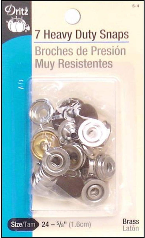 Dritz 5-4 Heavy Duty Snaps, Brown, Size 24 (5/8-Inch) 7-Sets...