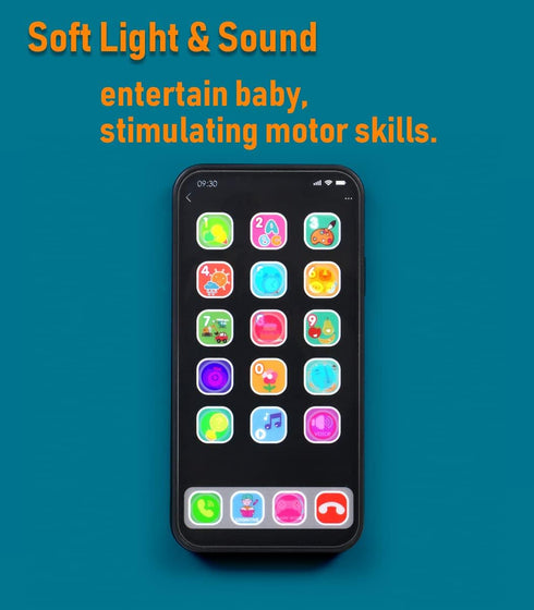 Baby Phone Toy for 1 Year Old Toddlers, Musical Cell Phone Toy with Light and Sound, Pretend Play Toy for Boys and Girls, Gifts for Birthday, Holi...