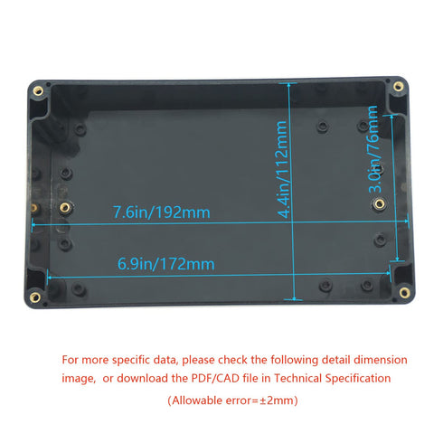 Junction Box, Zulkit Project Box IP65 Waterproof Dustproof ABS Plastic Electrical Boxes Electronic Enclosure Black 7.9 x 4.7 x 4.4 inch(200 x 120 ...