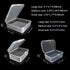 18 Pcs (3 sizes) Rectangle Mini Clear Plastic Storage Containers Box Case with lid for Items,Pills,Herbs,Baby products, Bead, Jewelry, and Other S...