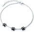 Ladytree S925 Sterling Silver Puppy Dog Cat Pet Paw Print Bracelets1...