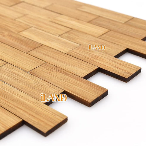 iLAND Varnished Dollhouse Flooring on 1:12 scale, Dollhouse Floor boards of Bamboo, Buy 2 at Half Cost! (Rectangular 48pcs)...