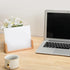 Desktop Glass Whiteboard with Wood Base, Small Whiteboard Glass Dry Erase Board Mini Whiteboard Portable Desk Whiteboard for Home, Office, 6.9x5.8...