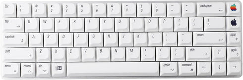 YMDK 127 Ultra-slim Mac Style Mx Low Profile Dye Sub PBT Keycaps for Mx 61 64 68 75 84 87 96 108 Layout Mechanical Keyboard...