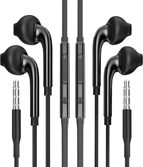 3.5mm Headphone with Microphone Jack Earbud(2pack) Gaming Laptop Earphone Video Game Ear for Kid for School Computer Wired Headset PC Chromebook A...