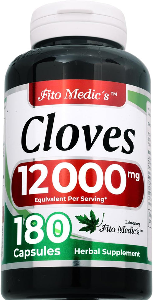 FITO MEDIC'S Lab | cloves | 180 capsules |12000 mg | clove pills | clove extract | Ultra high Absorption. clove supplement |clavos de olor | clove...
