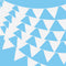 40Ft White Pennant Flags Banner, Soft Fabric Bunting Banner, 42pcs Large Pennant Flags Banner for Anniversary, Engagement, Wedding Baby Bridal Sho...