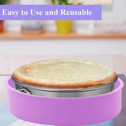 GBYAN Springform Pan Protector for 9inch and 9.5inch Springform Pan Round Cheesecake Pan Silicone Baking Pan Accessories Preventing Water from Ent...