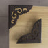 Corner Protector Edge 4 Pcs Antique Metal Decorative Box Bumpers for Cabinet Chest Desks Jewelry Door Drawer Tables Guard Furniture Hardware Acces...