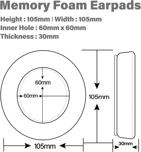 Replacement Thicker Cooling Gel Earpads Compatible with HD668B, SR850, ATH-A900, ATH-AD500X, ATH-A700, AD700X, AD900X, ATH-A990z, ATH-R70X, ATH D7...