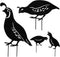 jojofuny 4pcs Garden Quail Stake Bird Yard Art Metal Statue Decor Animals Silhouette Outdoor Decoration Courtyard Ornaments for Lawns Backyard Pat...