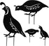 jojofuny 4pcs Garden Quail Stake Bird Yard Art Metal Statue Decor Animals Silhouette Outdoor Decoration Courtyard Ornaments for Lawns Backyard Pat...