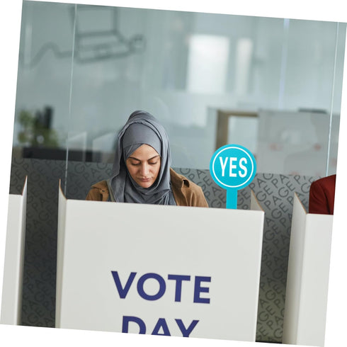 ERINGOGO 4pcs Hand Holding Score Board Auction Voting Supply Dry Erase Signs Voting Board Yes or No Paddles Classroom Supplies Yes Paddles Hand Ho...