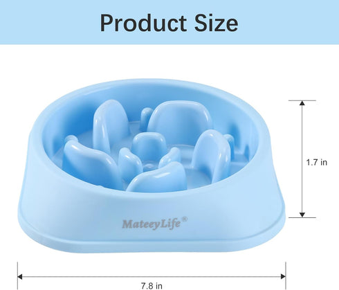 MateeyLife Slow Feeder Dog Bowls 2PCS, Anti-Choking Puzzle Dog Food Bowls, Anti-Slip Interactive Dog Feeding Bowls Slow Down Eating, Bloat Stop Ma...