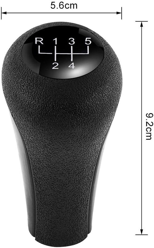 KIMISS 5 Speed Shift Knob, for E28 E30 E34 E36, Car Manual Gear Stick Head Non-Slip and Comfortable Shifting Knob Shifter Black...