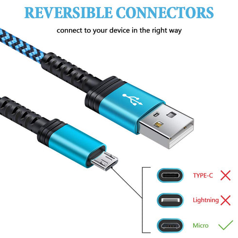 AILKIN Micro USB Cable 6ft Long, Best Replacement USB to Micro-USB Android Cord Fast Charging for Kindle Fire Tablets and Kindle E-Readers [Newest...