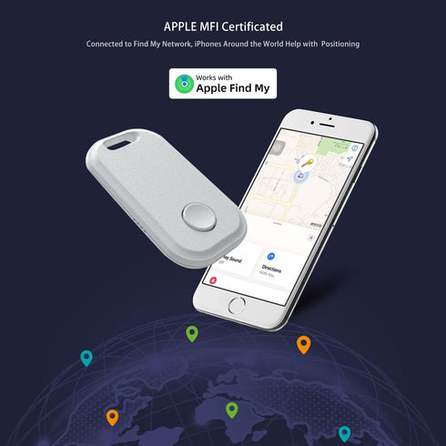 2 Pack Key Finder Smart Bluetooth Tracker Item Finder Work with Apple Find My Item Locator Anti-Lost Device for Keys, Bags and More Global Positio...