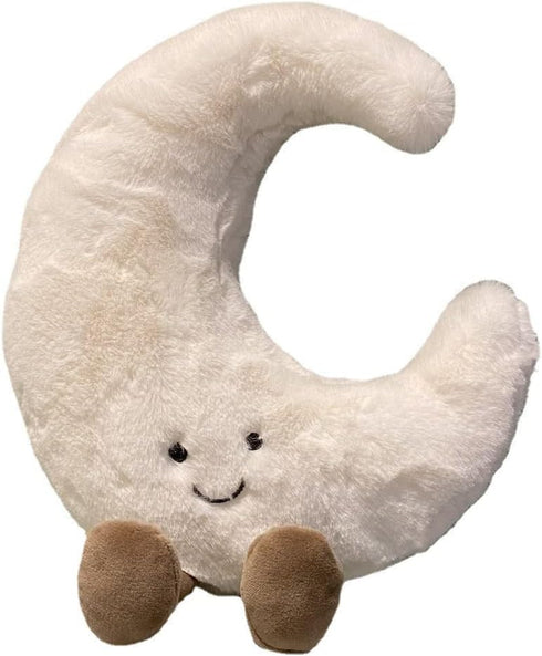 JOSON Sun Shaped Plush Toys, Soft Bedside Sofa Pillows, Used for Home Decoration as Birthday Gifts for Children and Girls (Moon)...
