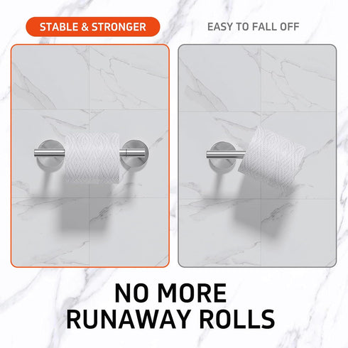 Toilet Paper Holder, 304 Stainless Steel Double Post Pivoting Toilet Paper Roll Holder Wall Mount, Bathroom Toilet Paper Holder, Modern Tissue Rol...