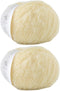 Snowbaby Wool Acrylic Blend Long Pile Yarn,(Worsted) Warm and Luxurious Fuzzy Yarn for Knitting and Crocheting DIY Hats Scarves Sweaters, 2 * 3.52...