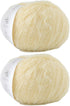 Snowbaby Wool Acrylic Blend Long Pile Yarn,(Worsted) Warm and Luxurious Fuzzy Yarn for Knitting and Crocheting DIY Hats Scarves Sweaters, 2 * 3.52...