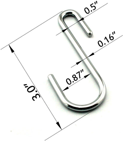20 Pack Heavy Duty S Hooks Stainless Steel S Shaped Hooks Hanging Hangers for Kitchenware Spoons Pans Pots Utensils Clothes Bags Towers Tools Plan...