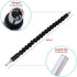Set, Black Flexible Extension Screwdriver, 11.6inch Drill Screwdriver Attachment Bit for Electrical Screwdriver or Hand Drill Multi-angle Work...