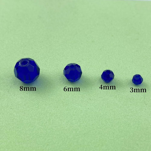 200pcs 6mm Round Crystal Glass Beads Round Faceted Beads Spacer Beads for Jewelry Making Bracelet Earring Necklace Wind Chimes Suncatchers DIY Cra...