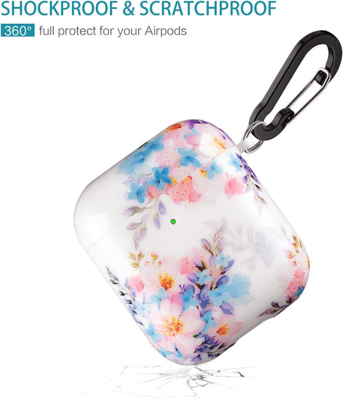 Lokigo Airpod Case 2nd/1st Generation, Protective Hard Cover Charging Case with Keychain for Boys Girls Compatible with 2/1 Gen, Front LED Visible...