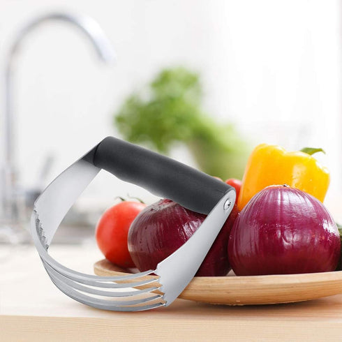 Dough Blender - Stainless Steel Pastry Cutter Set, Blender + Scraper + Brush, Professional Baking Tools...