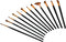 Performance Tool W228 12-Piece Paint Brush Set with Nylon Bristles and Wooden Handles - Ideal for Automotive Detail, Home, and Art Projects...
