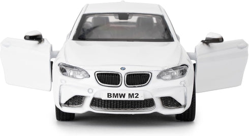 1:36 BMW M2 Toy Car, Diecast Pull Back Model Car, Collection Kids Toy for Aged 3 and up, Gift White...