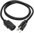 Tripp Lite Standard Computer Power Cord 10A,18AWG (NEMA 5-15P to IEC-320-C13) 4-ft.(P006-004) Black...