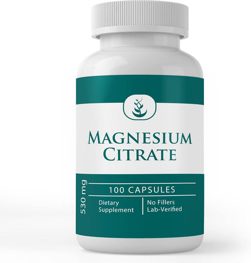 Pure Original Ingredients Magnesium Citrate, (100 Capsules) Always Pure, No Additives or Fillers, Lab Verified...