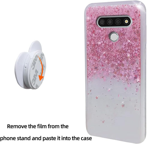 for LG Stylo 6 Phone case, Suitable for Girls and Women, Soft TPU Cushion to Protect The Cute Phone case, with Bracket and Lanyard, Suitable for S...