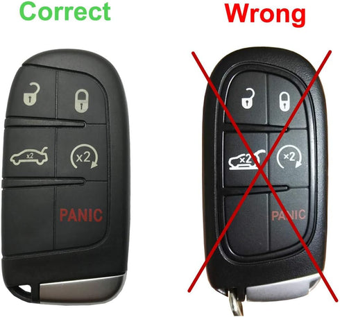 J-ACCES Key Fob Case Shell Fit for Jeep Grand Cherokee Dodge Challenger Charger Dart Durango Journey Chrysler 300...