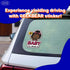 GEEKBEAR Baby on Board Car Sticker - Character Design, Reflective, Weather-Resistant (08. Afro-American Girl)...