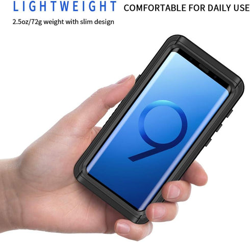 Lanhiem for Samsung Galaxy S9 Case, IP68 Waterproof Dustproof Case with Built-in Screen Protector, Rugged Full Body Shockproof Protective Phone Co...