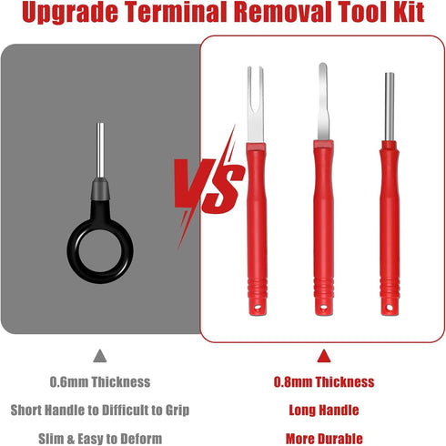 21+4P Terminal Pin Removal Tool Kit, Electrical Connector Depinning Tool Terminal Pin Extractor Tool Kit Wire Terminal Release Tool for Car Househ...