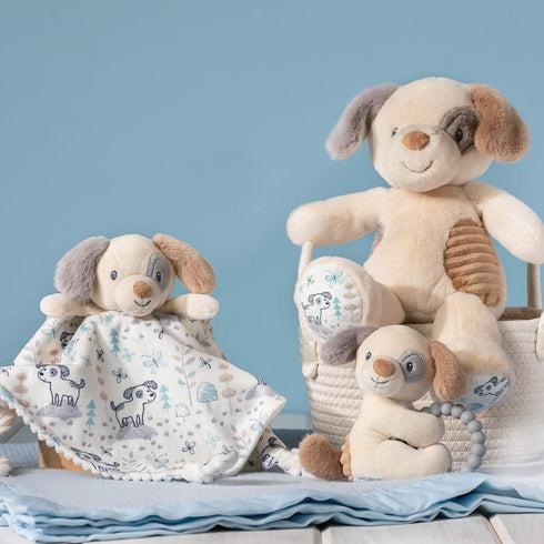 Mary Meyer Soft Baby Rattle with Soothing Teether Ring, 6-Inches, parky Puppy...