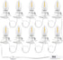 Christmas Village Lights with 10 LED Warm-White Bulb,Decoration for Christmas Village Houses,C7 Christmas Village Light Cord...