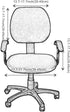 Computer Office Chair Cover - Split Protective & Stretchable Cloth Polyester Universal Desk Task Chair Chair Covers Stretch Rotating Chair Slipcov...